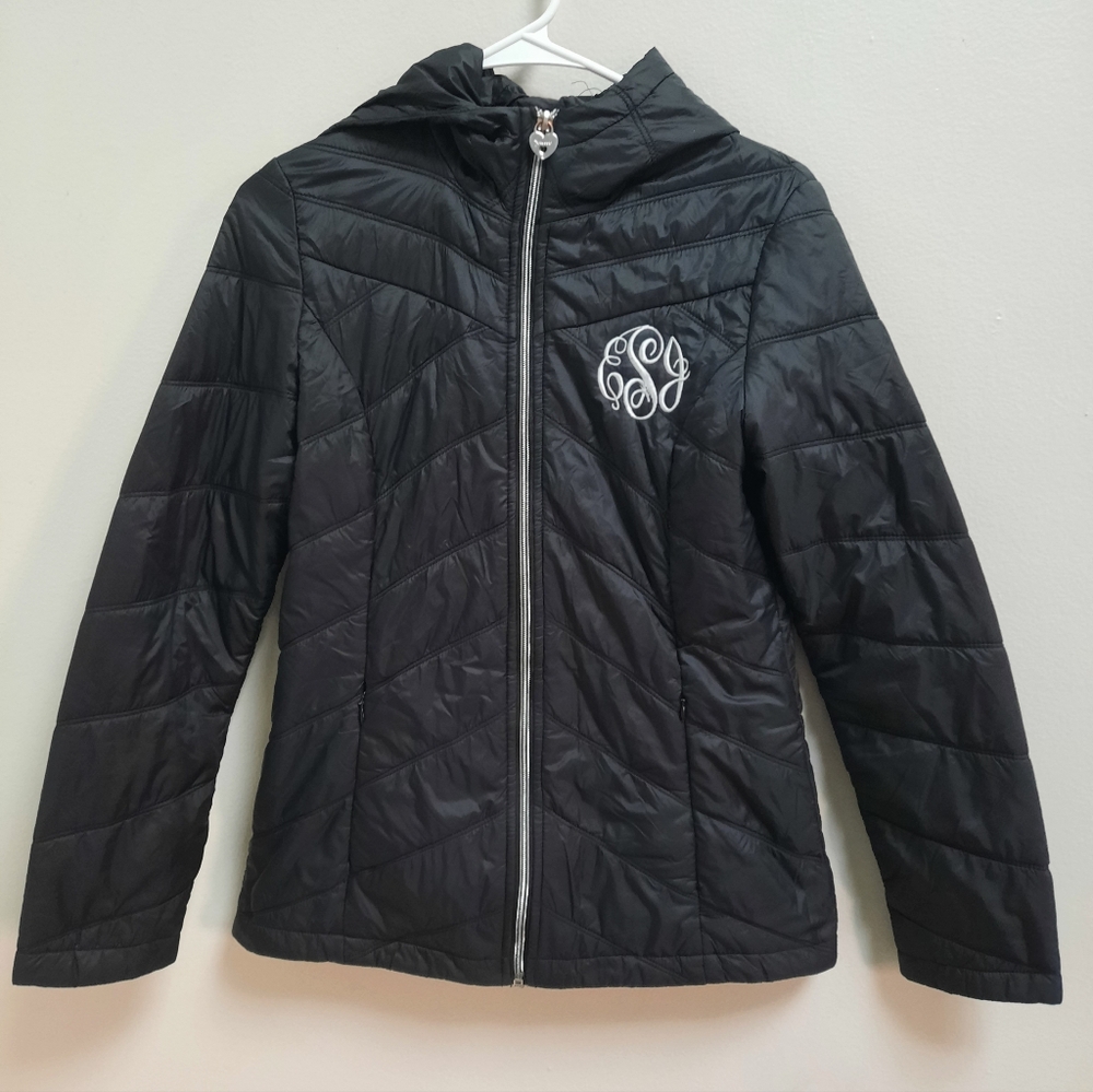 Guess Black Quilted Women  Jacket Sz S/P